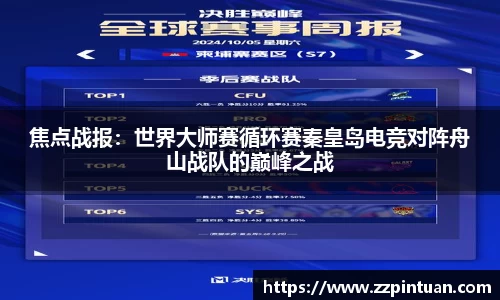 焦点战报:世界大师赛循环赛秦皇岛电竞对阵舟山战队的巅峰之战